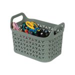 Strata Small Urban Store Basket with Lid 4L Green XW122-LPG-VW image 3
