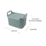 Strata Small Urban Store Basket with Lid 4L Green XW122-LPG-VW image 5