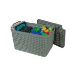Strata Large Urban Store Basket with Lid 24 Litre Green XW124-LPG-VW image 2