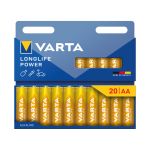 Varta Longlife AA Alkaline Battery 1.5V (Pack of 20) 4106101720 image 1