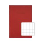 Rhino Exercise Book 80 Page 13x9in 10mm Squares Red Contract (Pack of 50) VDUV080-301-0 image 1