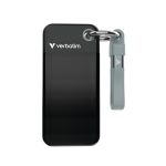 Verbatim Pocket SSD Keyring with Cable Attachment 1TB Black/Grey 32190 image 1