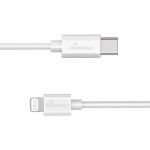 MediaRange Apple Lightning to USB Type-C Charge + Sync Cable 1m White image 1