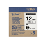 Brother HGe131V5 12mm Black On Clear Tape (5 pack) HG131V5