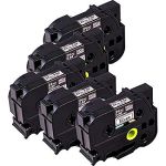 Brother HGEM951V5 24mm Black On Silver Tape (5 pack)