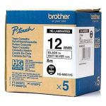 Brother HGM931V5 12mm Black On Silver Tape (5 pack) HGEM931V5 