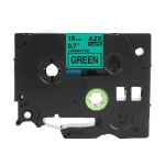 Compatible Brother TZe741 18mm Gloss Black On Green Tape