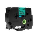 Compatible Brother TZe741 18mm Gloss Black On Green Tape
