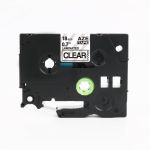 Compatible Brother TZ145 18mm Gloss White On Clear Tape TZE145