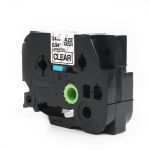 Compatible Brother TZ151 24mm Gloss Black On Clear Tape