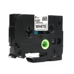Compatible Brother TZE211 6mm Gloss Black On White Tape