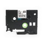 Compatible Brother TZ251 24mm Gloss Black On White Tape