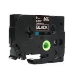 Compatible Brother TZ325 9mm Gloss White On Black Tape