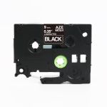 Compatible Brother TZ325 9mm Gloss White On Black Tape