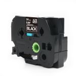 Compatible Brother TZ355 24mm Gloss White On Black Tape