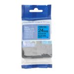Compatible Brother TZ551 24mm Gloss Black On Blue Tape