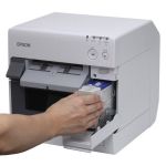 Epson TM-C3400 Colour Network Label Printer open front 
