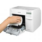 Epson TM-C3500 Colour Label Printer printing 
