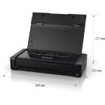 Epson Workforce WF-100W Portable Inkjet Printer front view sizes