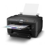 Epson WorkForce WF-7110DTW A3+ Colour Inkjet Printer left view printing 