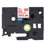 Compatible Brother TZFA3R 12mm Fabric Iron-On Red On White Tape