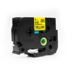 Compatible Brother TZFX611 6mm Flexi Tape Black on Yellow Tape