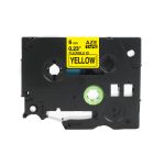 Compatible Brother TZFX611 6mm Flexi Tape Black on Yellow Tape