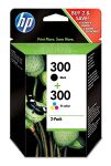 HP CN637EE No.300 Combo-Pack (Black & Tri-Colour Ink Cartridges)