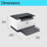 HP LaserJet M209DW Dimensions