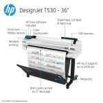 HP Designjet T530 36" Large Format Printer 