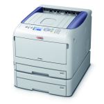 Oki C822n A3 Colour LED Printer left side