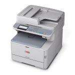 OKI MC332dn A4 Colour LED Multifunction Printer Left View 2