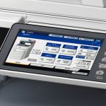 Oki MC760dnfax A4 Colour LED MFP with Fax screen close up
