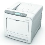 Ricoh SPC320DN A4 Colour Laser Printer left view
