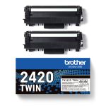 Brother TN2420 High Capacity Black Toner Cartridge (2 x 3,000 Pages*) Twin Pack - TN2420TWIN