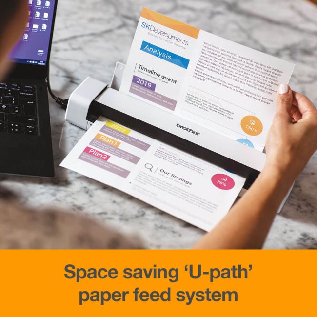 Brother DS740D A4 Mobile Scanner DS740DTJ1 Printer Base