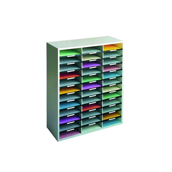 Fellowes 36 Compartment Literature Sorter A4 Dove Grey 25061 Printer Base