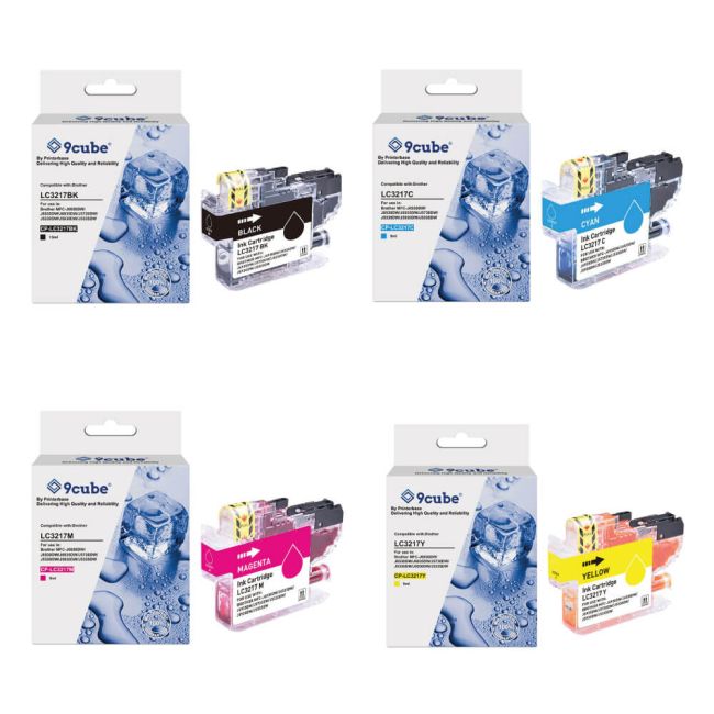 Compatible Brother LC3217 CMYK 4 Ink Cartridge Multipack Printer Base