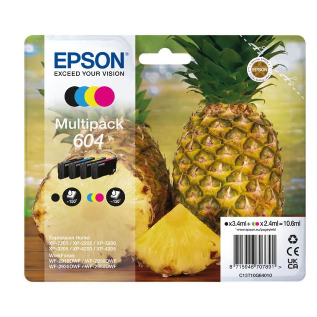 Epson 604 Standard CMYK Ink Cartridge Multipack C13T10G64010 Printer Base