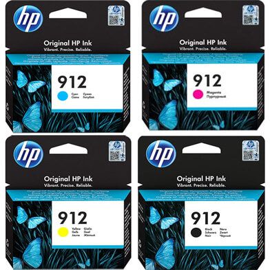 HP 912 CMYK Ink Cartridge Bundle 6ZC74AE