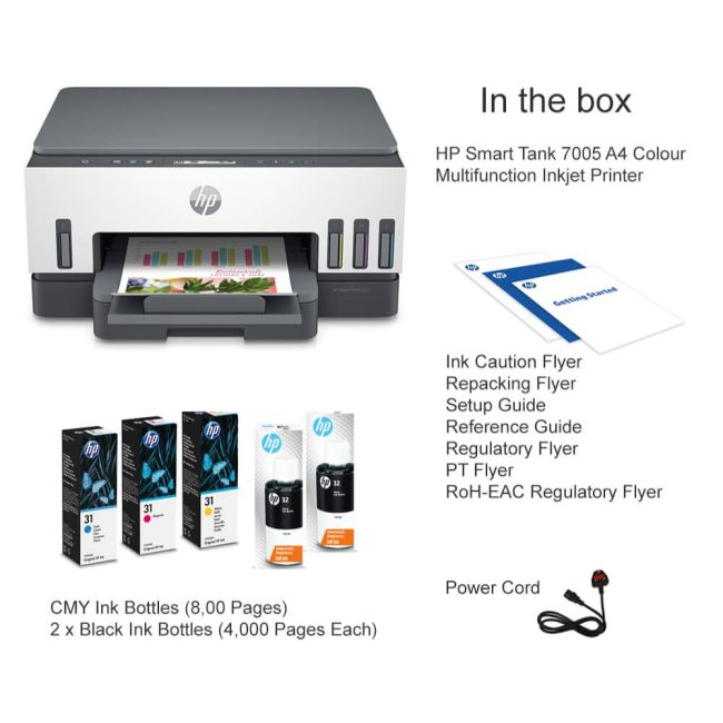 HP Smart Tank 7005 A4 Colour Multifunction Inkjet Printer 28B54A
