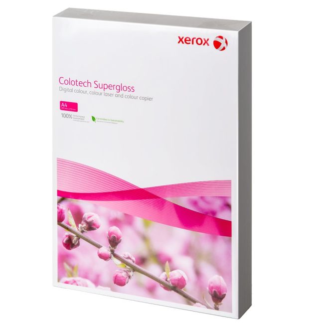 Colotech Paper Xerox Colotech+ 160gsm A4 SuperGloss Ream (250 Sheets) 003R97680 ...