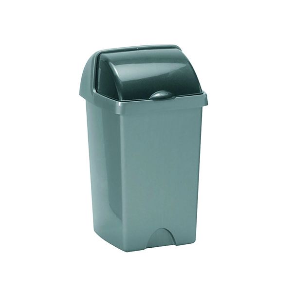 Addis Roll Top Bin 25 Litre Metallic AG813416 Printer Base