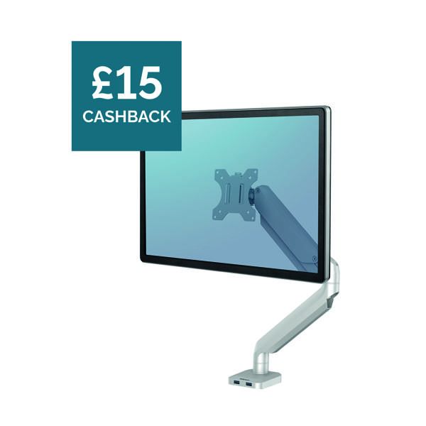 Fellowes Platinum Series Single Monitor Arm Silver 8056401 Printer Base