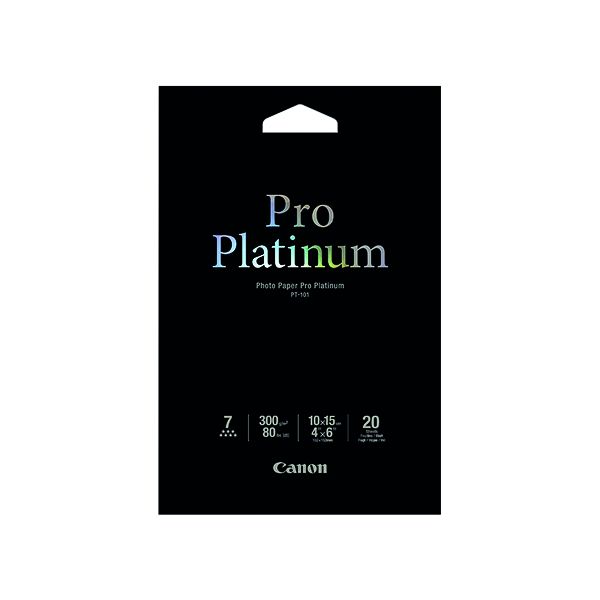 Photo Paper Canon PT-101 4" x 6" Pro Platinum 20 Sheets 
