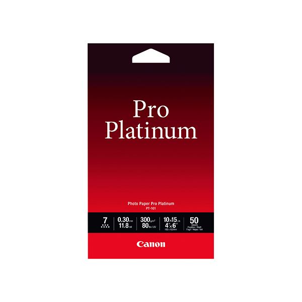 Canon Pro Platinum Photo Paper 4 x 6 Inch (50 Pack) 2768B014 Printer Base