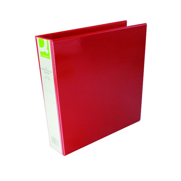 QConnect Presentation 40mm 4D Ring Binder A4 Red KF01330 Printer Base