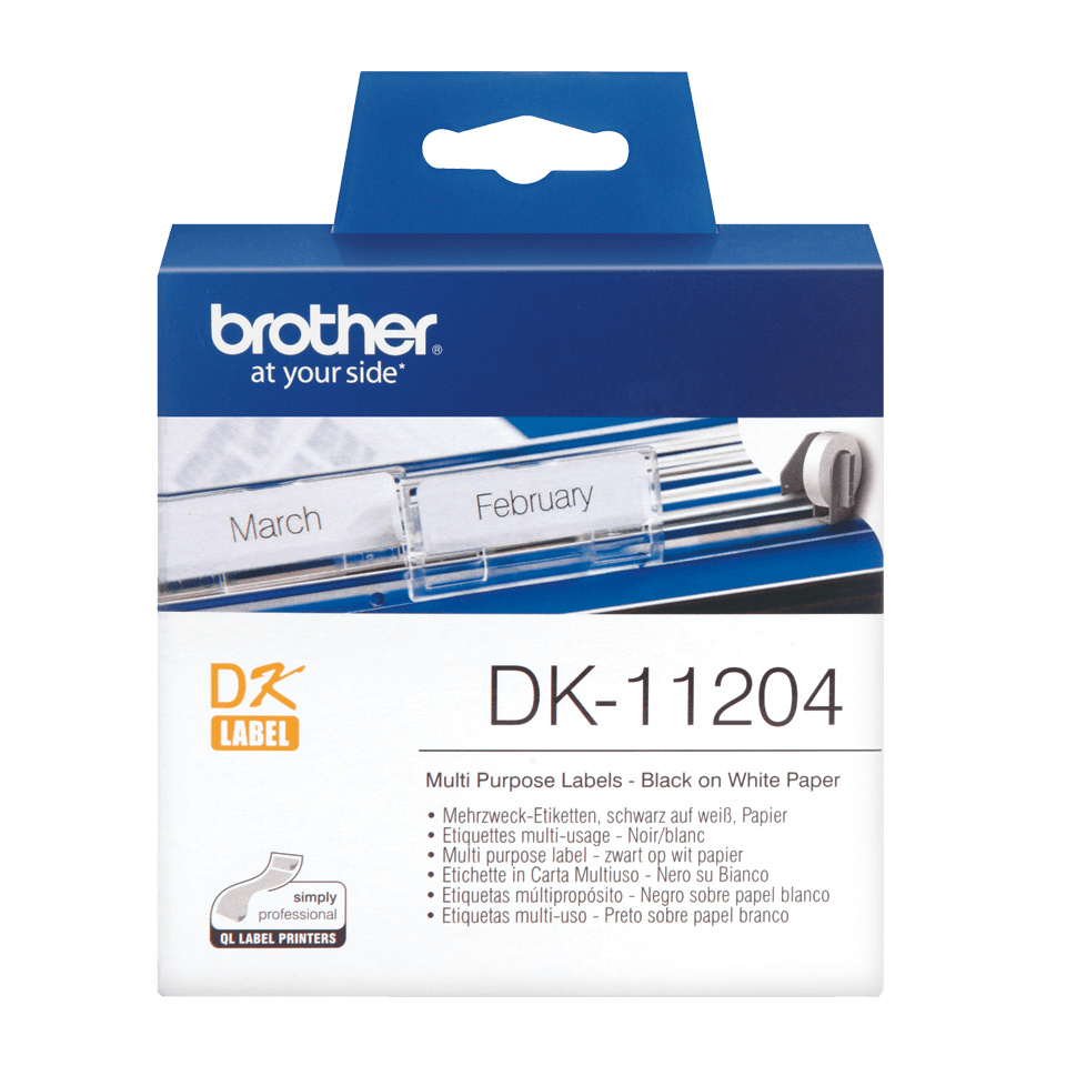 QL-720NW como DK-11204. vhbw Rollo de etiquetas adhesivas para Brother P-Touch QL-710W QL-720 