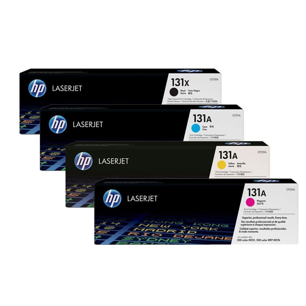 HP PB-U0SL1AM-CF210X 131A CMY + 131X High Yield Black Toner Multipack | Printer Base