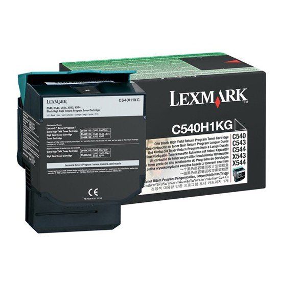 Lexmark C540H1KG High Yield Black Return Program Toner Cartridge (2,500 pages*) 0C540H1KG